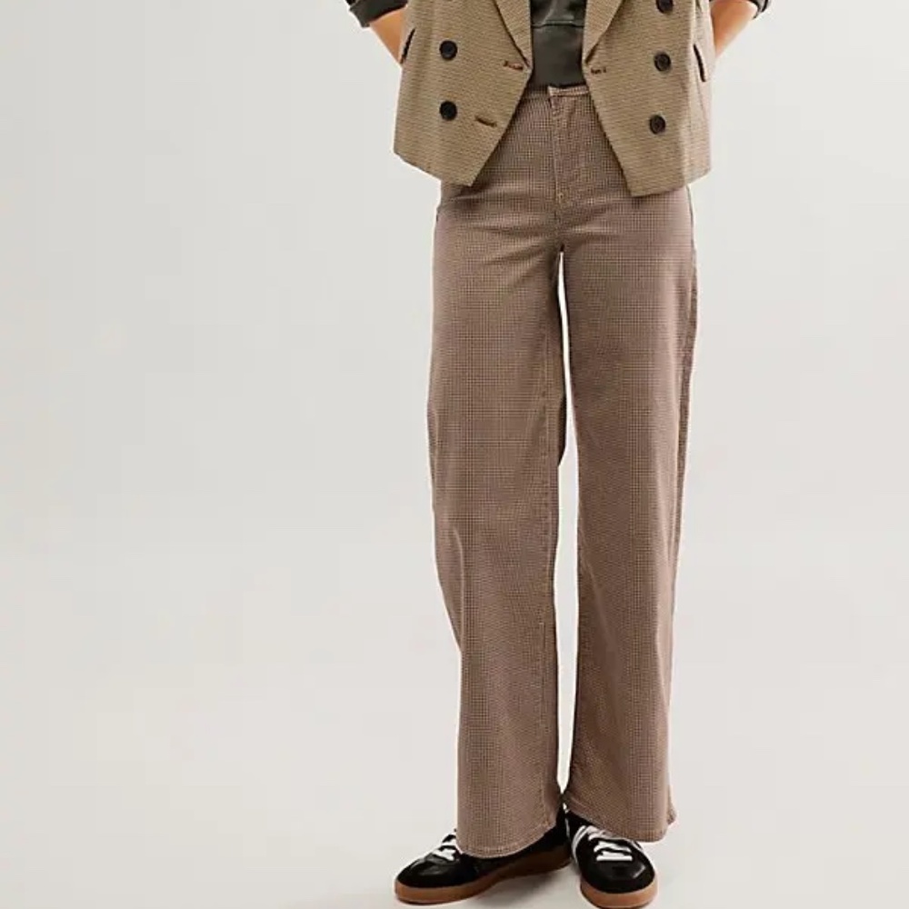 Frame Denim Brown Houndstooth Flare Jeans - Picture 11 of 16